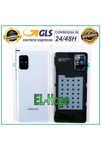 ORIGINAL SAMSUNG GALAXY A71 SM-A715 BATTERIEABDECKUNG WEISS RÜCKSEITE
