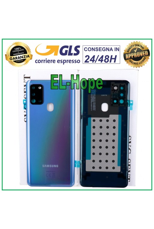 ORIGINAL SAMSUNG GALAXY A21S SM-A217 AKKU-ABDECKUNG BACKCOVER BLAU