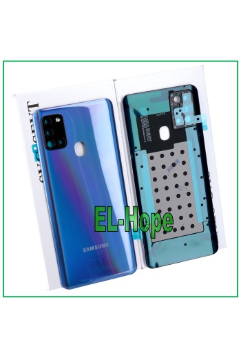 ORIGINAL SAMSUNG GALAXY A21S SM-A217 AKKU-ABDECKUNG BACKCOVER BLAU