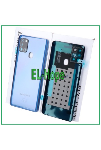 ORIGINAL SAMSUNG GALAXY A21S SM-A217 AKKU-ABDECKUNG BACKCOVER BLAU