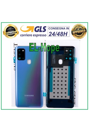 ORIGINAL SAMSUNG GALAXY A21S SM-A217 RÜCKSEITE GLAS BLAU