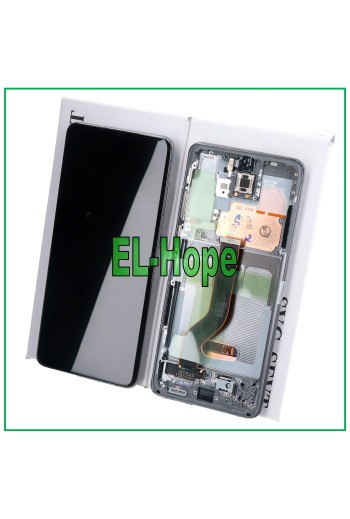 ORIGINALRAHMEN LCD-DISPLAY SAMSUNG GALAXY S20+ PLUS SM-G985 G986 5G TOUCH GRAU