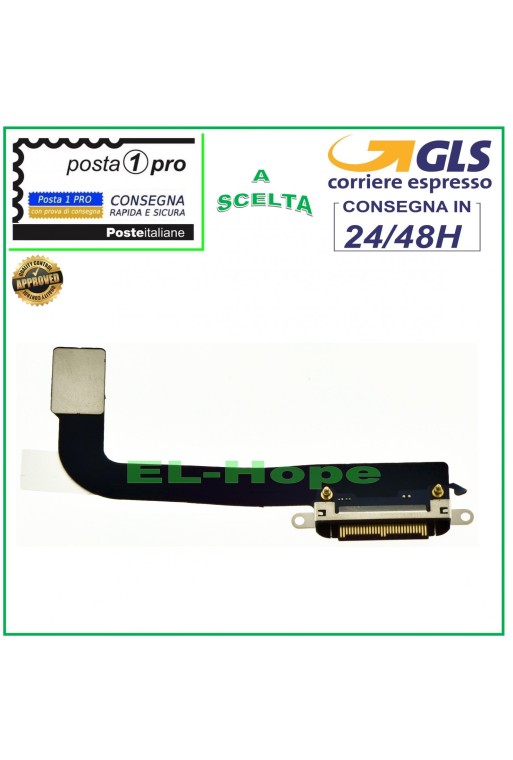 APPLE IPAD 3 LADEANSCHLUSS A1403 A1416 A1430 LADEDOCK FLACH FLEX SCHWARZ