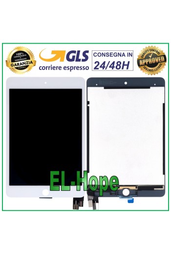 LCD-DISPLAY TOUCHSCREEN FÜR APPLE IPAD MINI 5 A2133 2124 2125 2126 WEISSES GLAS