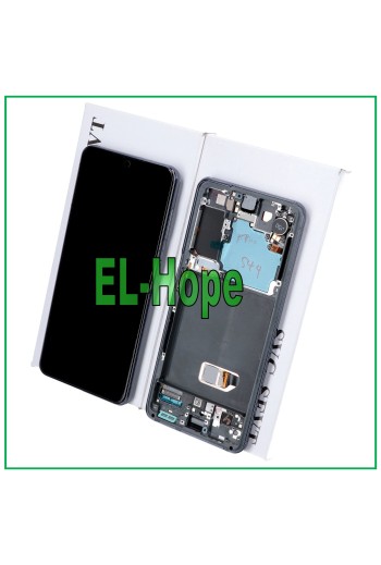 ORIGINAL LCD-DISPLAY + RAHMEN SAMSUNG GALAXY S21 SM-G991 TOUCHSCREEN SCHWARZ GRAU