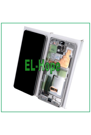 ORIGINALRAHMEN LCD-DISPLAY SAMSUNG GALAXY S20 ULTRA SM-G988 TOUCHSCREEN WEISS
