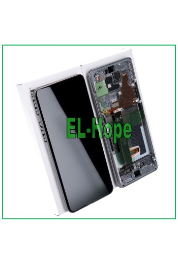 ORIGINALRAHMEN LCD-DISPLAY SAMSUNG GALAXY S20 ULTRA SM-G988 TOUCHSCREEN GRAU