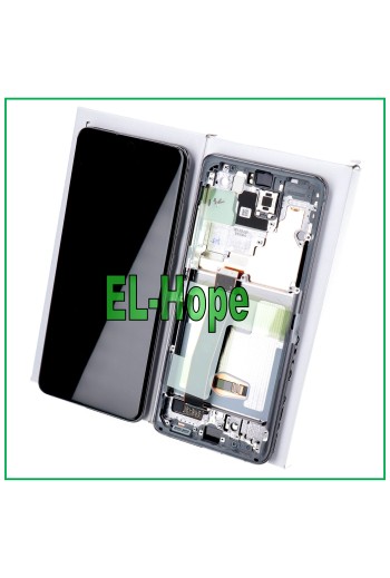 ORIGINALRAHMEN LCD-DISPLAY SAMSUNG GALAXY S20 ULTRA SM-G988 TOUCHSCREEN GRAU