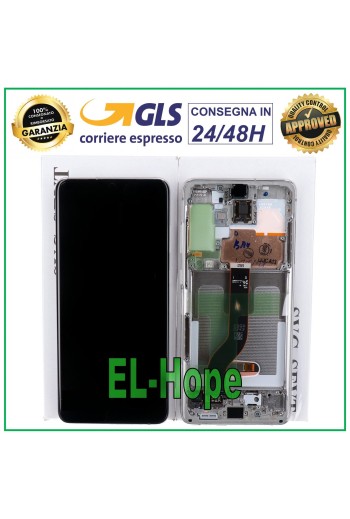 ORIGINALRAHMEN LCD-DISPLAY SAMSUNG GALAXY S20 PLUS SM-G985 G986 5G TOUCH WEISS