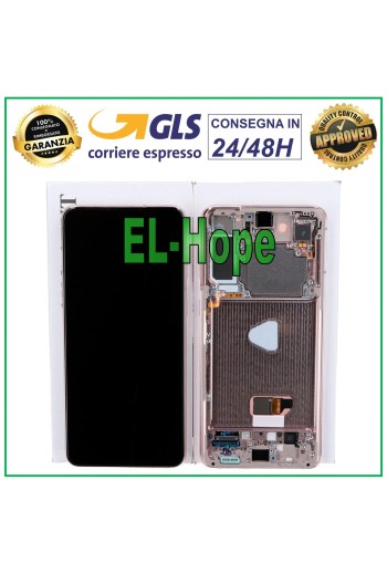 ORIGINAL LCD-DISPLAY + RAHMEN SAMSUNG GALAXY S21 PLUS SM-G996 LILA TOUCHSCREEN