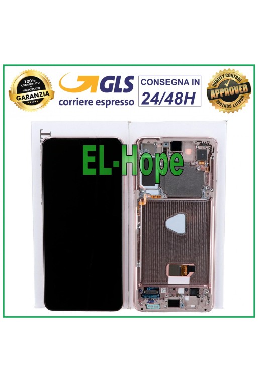 ORIGINAL LCD-DISPLAY + RAHMEN SAMSUNG GALAXY S21 PLUS SM-G996 LILA TOUCHSCREEN