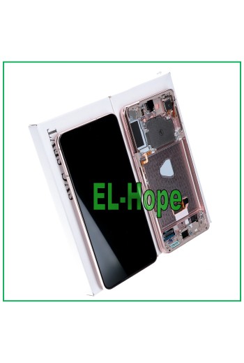 ORIGINAL LCD-DISPLAY + RAHMEN SAMSUNG GALAXY S21 PLUS SM-G996 LILA TOUCHSCREEN