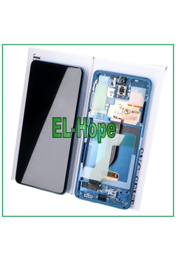 ORIGINALRAHMEN LCD-DISPLAY SAMSUNG GALAXY S20+ PLUS SM-G985 G986 TOUCH AURA BLAU