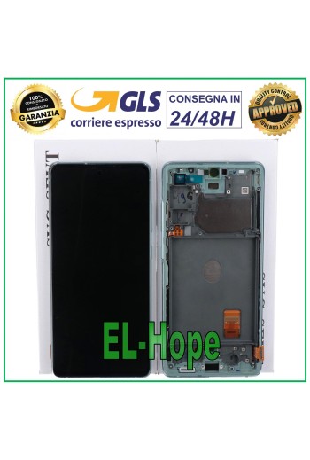 LCD-DISPLAY + ORIGINALRAHMEN SAMSUNG GALAXY S20 FE SM-G780F TOUCHSCREEN GRÜN