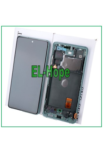 LCD-DISPLAY + ORIGINALRAHMEN SAMSUNG GALAXY S20 FE SM-G780F TOUCHSCREEN GRÜN