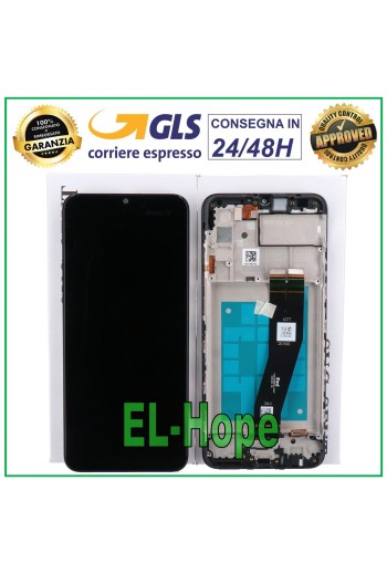 ORIGINALRAHMEN LCD-DISPLAY SAMSUNG GALAXY A02S SM-A025G TOUCHSCREEN SCHWARZES GLAS