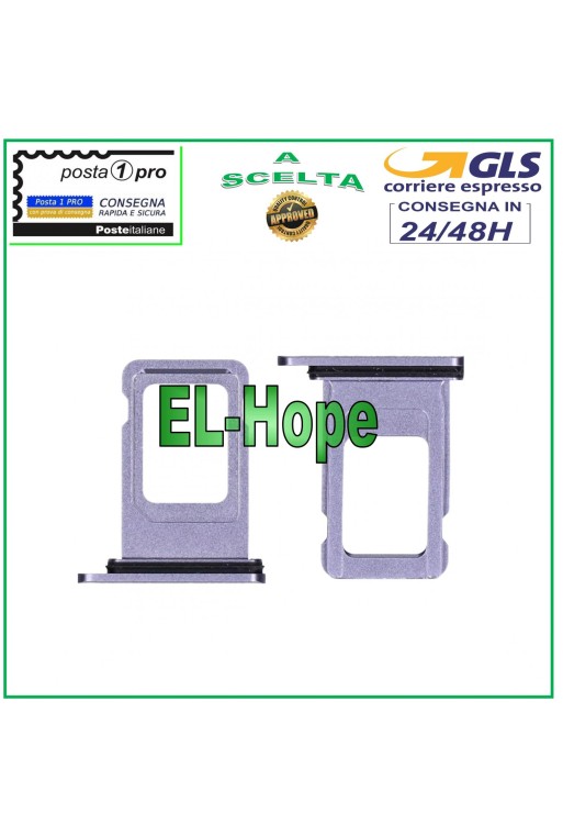 Slot Cart Fach Nano SIM Halter Apple iPhone 11 Kartengehäuse Lila