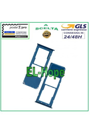 SIM-Kartenfach + Micro-SD-Steckplatz für Samsung Galaxy A20 SM-A205F, Blau