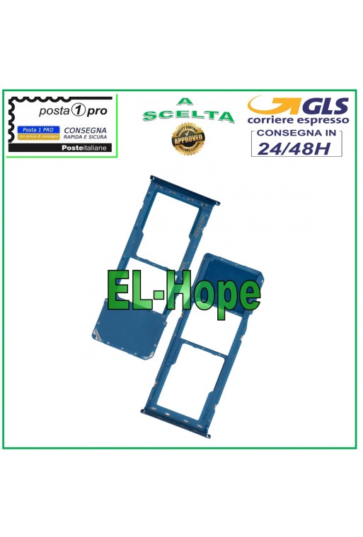 SIM-Kartenfach + Micro-SD-Steckplatz für Samsung Galaxy A20 SM-A205F, Blau