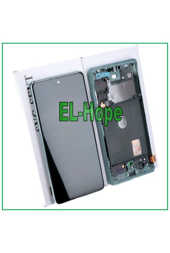 LCD-DISPLAY + ORIGINALRAHMEN SAMSUNG GALAXY S20 FE SM-G781F TOUCHSCREEN GRÜN