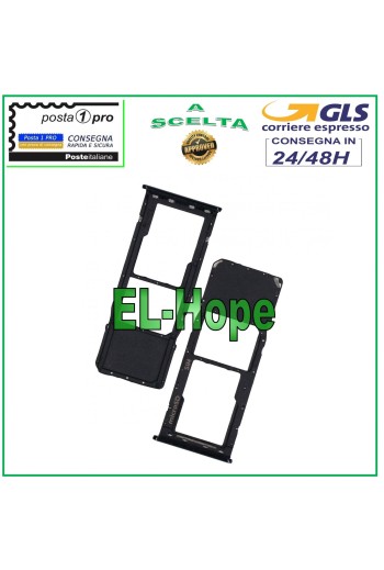 SIM-Kartenfach + Micro-SD-Steckplatz für Samsung Galaxy A70 SM-A705F, Schwarz