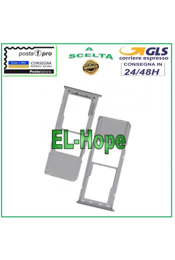 TROLLEY-SLOT SIM-KARTE + MICRO SD SAMSUNG GALAXY A70 SM-A705F SILBER KARTENFACH
