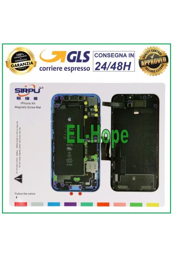 MAGNETISCHES ISCREWS PAD MAT ILLUSTRIERT ZUR DEMONTAGE VON APPLE IPHONE XR SCHRAUBEN