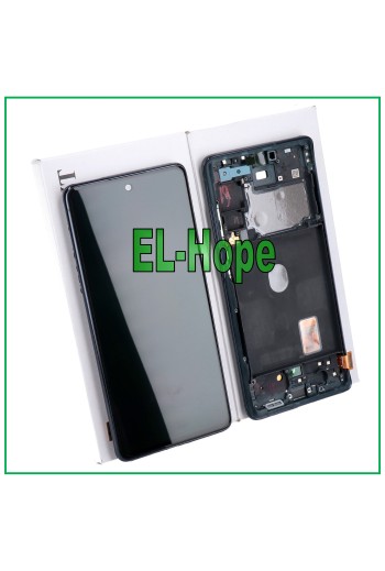 ORIGINALRAHMEN LCD-DISPLAY SAMSUNG GALAXY S20 FE SM-G780F TOUCHSCREEN MARINEBLAU