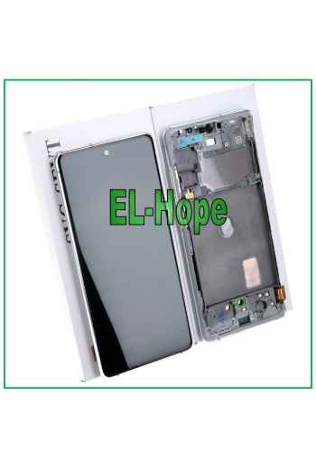 LCD-DISPLAY + ORIGINALRAHMEN SAMSUNG GALAXY S20 FE SM-G780F TOUCHSCREEN WEISS
