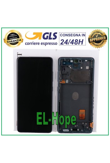 ORIGINALRAHMEN LCD-DISPLAY SAMSUNG GALAXY S20 FE SM-G781F TOUCHSCREEN MARINEBLAU