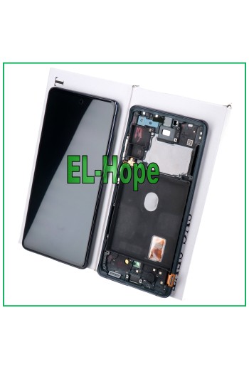 LCD-DISPLAY + ORIGINALRAHMEN SAMSUNG GALAXY S20 FE 5G SM-G781B TOUCHSCREEN BLAU
