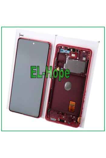 ORIGINALRAHMEN LCD-DISPLAY SAMSUNG GALAXY S20 FE 5G SM-G781B TOUCHSCREEN ROT