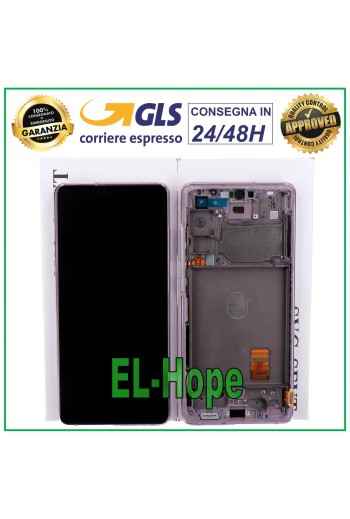 ORIGINALRAHMEN LCD-DISPLAY SAMSUNG GALAXY S20 FE SM-G781F TOUCH LAVENDELLILA