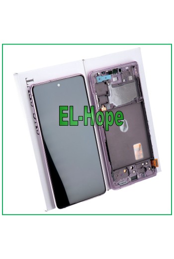 TOUCH-DISPLAY + ORIGINALRAHMEN SAMSUNG GALAXY S20 FE 5G SM-G781B LAVENDELLILA