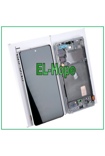 LCD-DISPLAYRAHMEN ORIGINAL SAMSUNG GALAXY S20 FE 5G SM-G781B TOUCH-GLAS WEISS