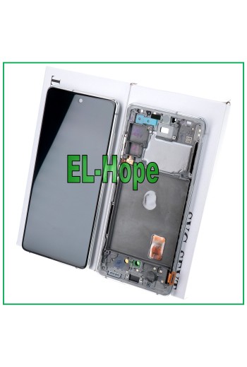 LCD-DISPLAYRAHMEN ORIGINAL SAMSUNG GALAXY S20 FE 5G SM-G781B TOUCH-GLAS WEISS