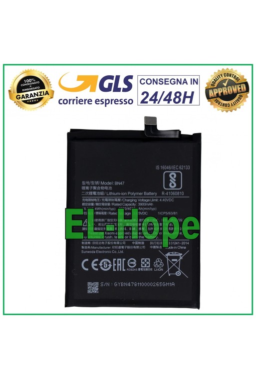 BN47 AKKU FÜR XIAOMI MI A2 LITE REDMI 6 PRO M1805D1SG 4000mAh GLEICH ORIGINAL