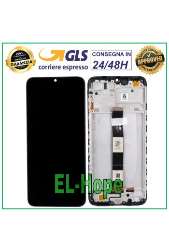 DISPLAYRAHMEN FÜR XIAOMI REDMI 9A M2006C3LG M2006C3LC TOUCHSCREEN GLAS SCHWARZ