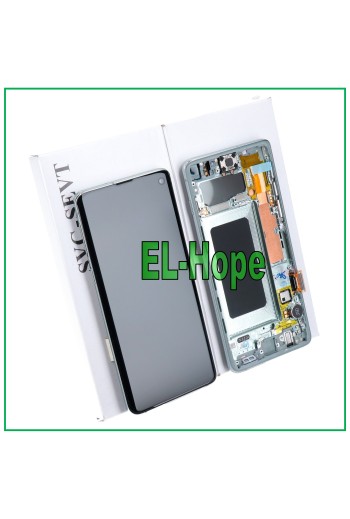 ORIGINAL LCD-DISPLAY SAMSUNG GALAXY S10 SM-G973F TOUCHSCREEN PRISM GREEN GRÜN