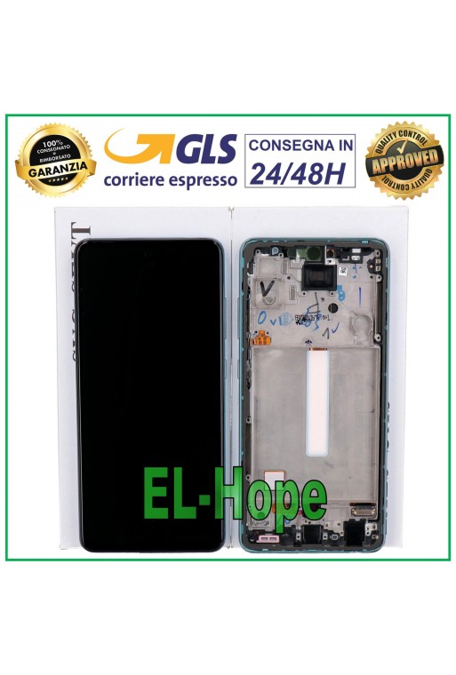 100 % ORIGINAL TOUCH-LCD-DISPLAY SAMSUNG GALAXY A52 SM A525F A526B BLAUER RAHMEN