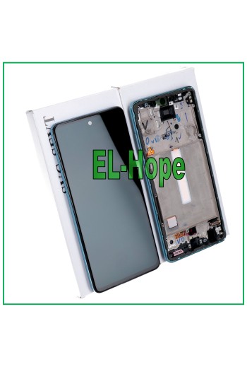100 % ORIGINAL TOUCH-LCD-DISPLAY SAMSUNG GALAXY A52 SM A525F A526B BLAUER RAHMEN