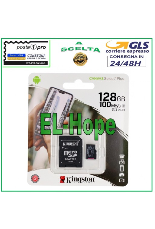 ORIGINAL KINGSTON MICRO SD 128 GB 100 MB/s SPEICHERKARTE EXTERNE SPEICHERKARTE
