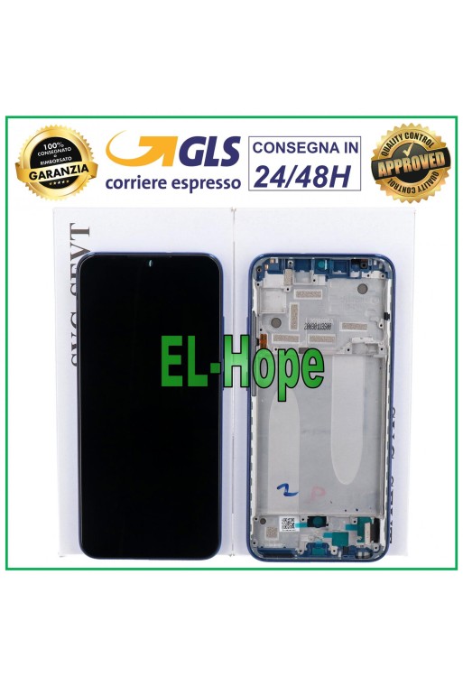 ORIGINAL LCD-DISPLAY + RAHMEN XIAOMI MI A3 M1906F9 / Mi CC9E TOUCHSCREEN BLAU