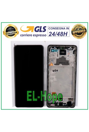 LCD-DISPLAY + TOUCH 100 % ORIGINAL SAMSUNG GALAXY A72 SM A725 A726 SCHWARZER RAHMEN