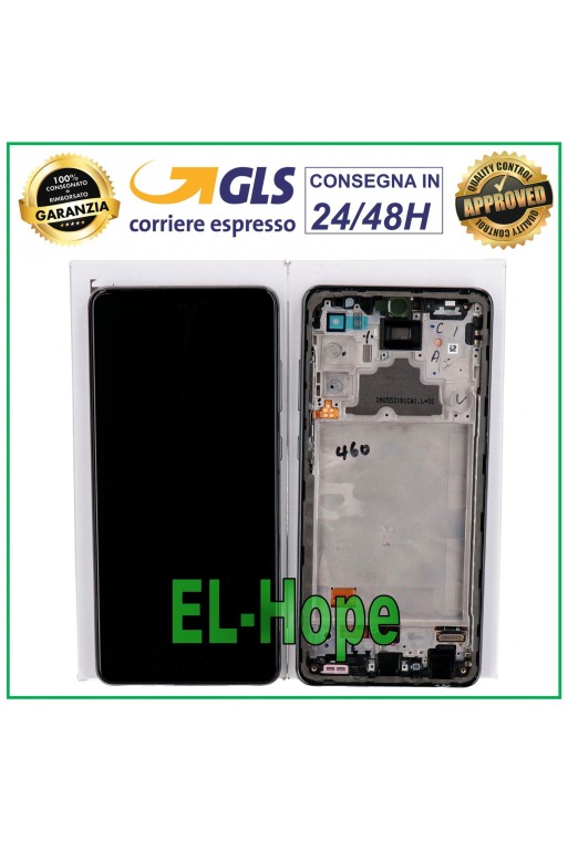 LCD-DISPLAY + TOUCH 100 % ORIGINAL SAMSUNG GALAXY A72 SM A725 A726 SCHWARZER RAHMEN