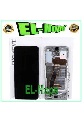ORIGINALRAHMEN LCD-DISPLAY SAMSUNG GALAXY S20 SM-G980 G981 TOUCHSCREEN WEISS