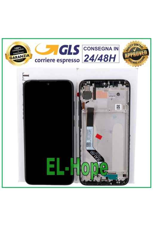 ORIGINALRAHMEN LCD-DISPLAY XIAOMI REDMI NOTE 7 / Note 7 PRO TOUCHSCREEN SCHWARZ