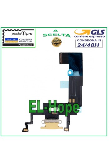 APPLE iPhone XR LADEANSCHLUSS FLACHES FLEXMIKROFON USB-LADEDOCK GOLD