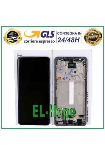 100 % ORIGINAL TOUCH LCD DISPLAY SAMSUNG GALAXY A52 SM A525F A526B RAHMEN LILA