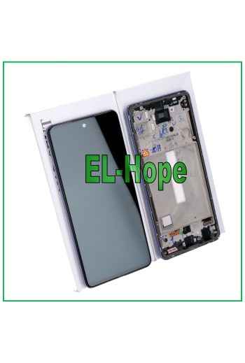 100 % ORIGINAL TOUCH LCD DISPLAY SAMSUNG GALAXY A52 SM A525F A526B RAHMEN LILA